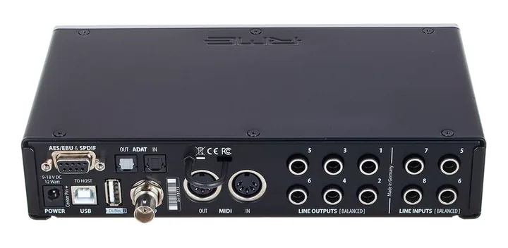 RME Fireface UCX II, de behuizing van opzij