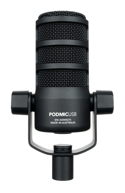 Rode PodMic USB - PSA-1+ Bundle, het logo en de afwerking