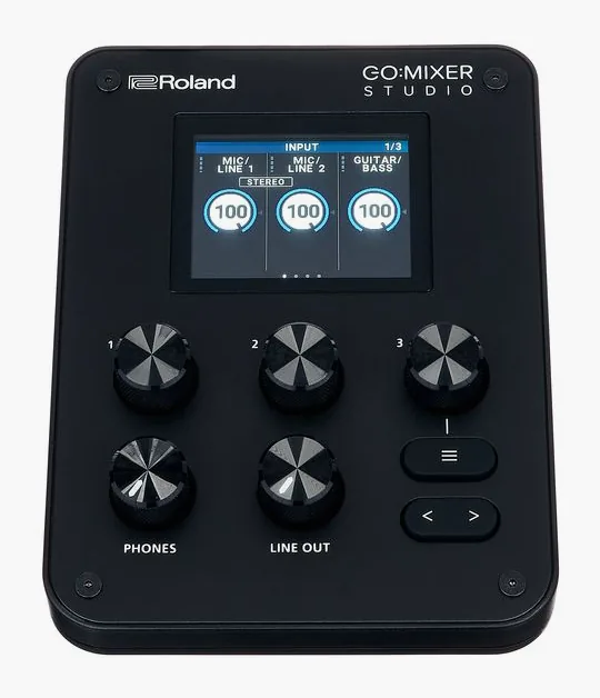 Roland GO:MIXER Studio, de aansluitingen aan de achterkant