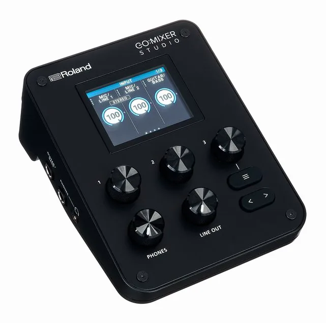 Roland GO:MIXER Studio, de bovenkant van het apparaat