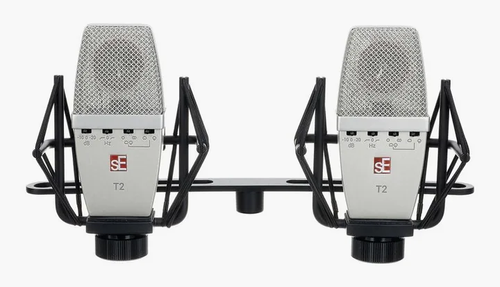 SE Electronics T2 Stereo Set, het frontale grillewerk