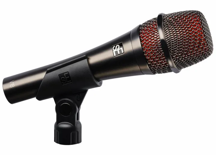 SE Electronics V8 Graphite Gray, de bevestiging en de houder