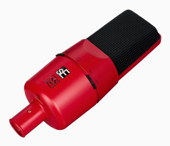 SE Electronics X1A 2C Red 25th Anniversary Ed, de behuizing van opzij