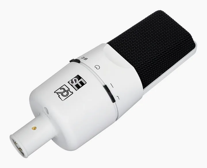 SE Electronics X1A 2C White 25th Anniversary, het logo en de afwerking