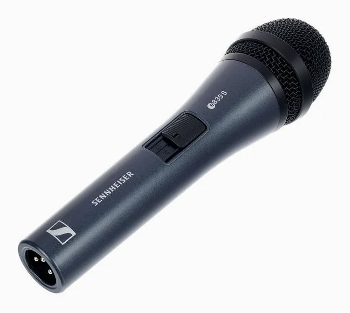 Sennheiser E835-S 3Pack, de microfoonkorf van dichtbij