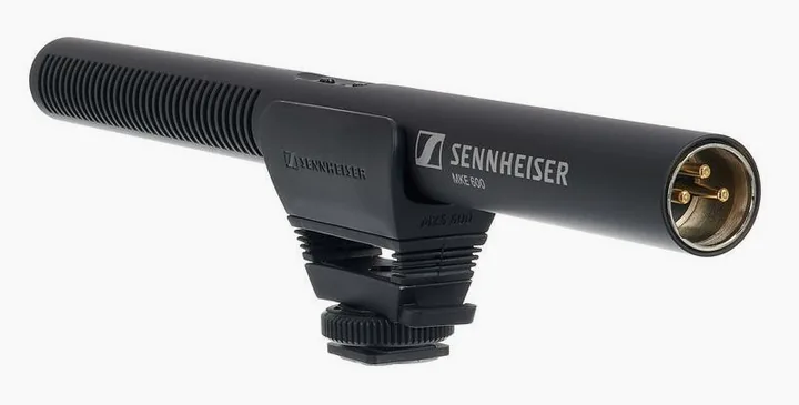 Sennheiser MKE 600, de microfoonkorf van dichtbij
