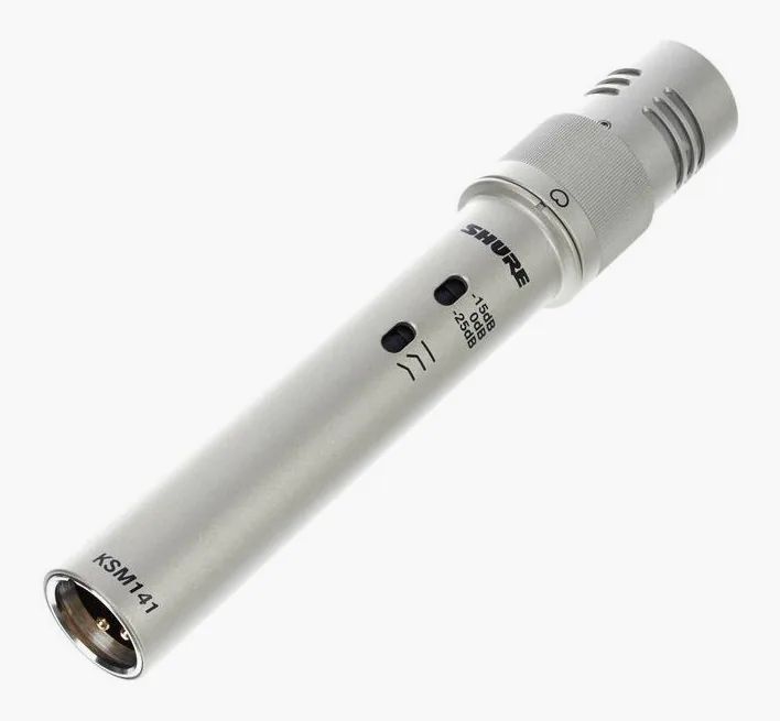 Shure KSM 141 ST Stereoset, het frontale grillewerk