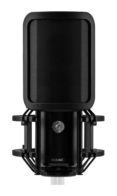 Shure KSM40C, de XLR-aansluiting onderaan