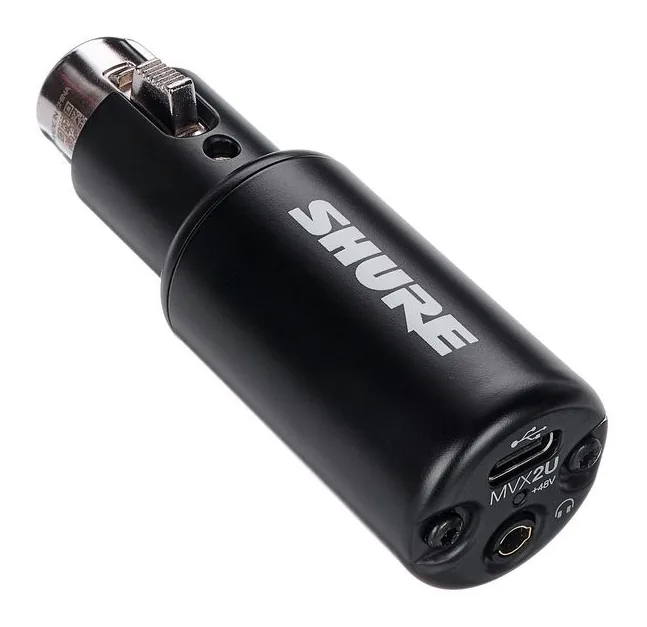 Shure Motiv MVX2U Gen 2, de aansluitingen aan de achterkant