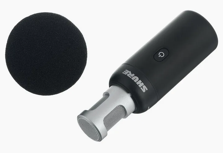 Shure MoveMic 88+, de XLR-aansluiting onderaan
