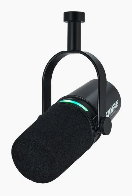 Shure MV7i Desktop Stand Bundle, het frontale grillewerk