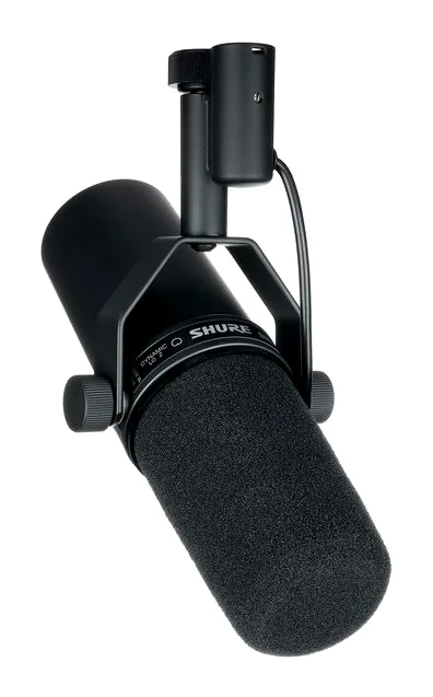 Shure SM 7 B USB Interface Bundle, het frontale grillewerk