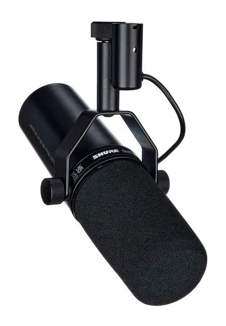 Shure SM 7 dB Broadcast Arm Bundle, de microfoonkorf van dichtbij