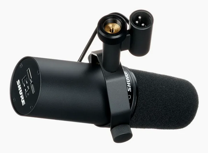 Shure SM 7 B, de microfoonkorf van dichtbij