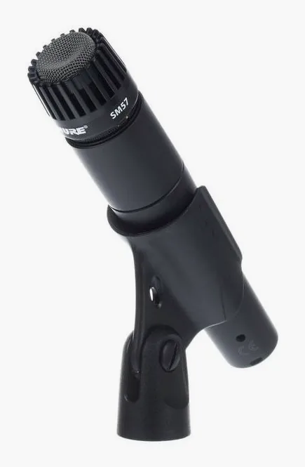 Shure SM57LC Bundle II, de microfoonkorf van dichtbij