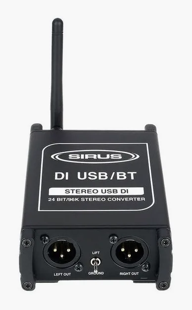 Sirus DI USB/BT, de ingangen aan de voorzijde