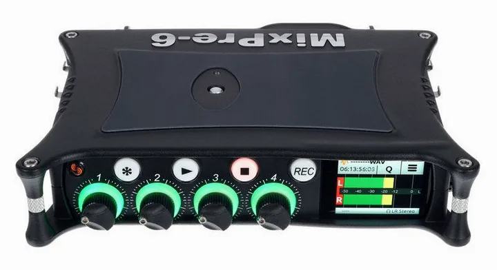 Sound Devices MixPre-6 II Orca Bag Bundle, de aansluitingen aan de achterkant