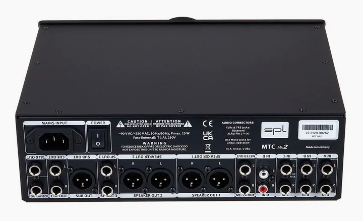 SPL MTC MK2, het frontpaneel met de woofer en tweeter