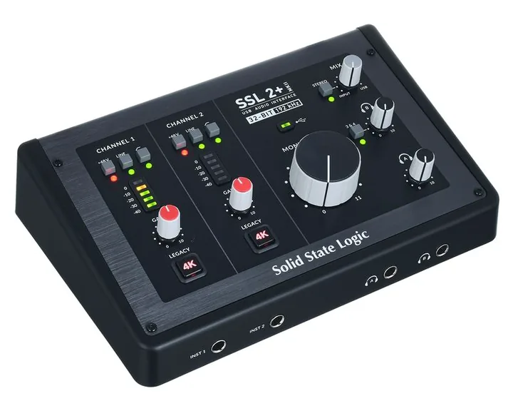 SSL 2+ MKII, de aansluitingen aan de achterkant