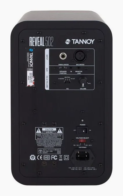 Tannoy Reveal 502 Stand Bundle, het frontpaneel met de woofer en tweeter