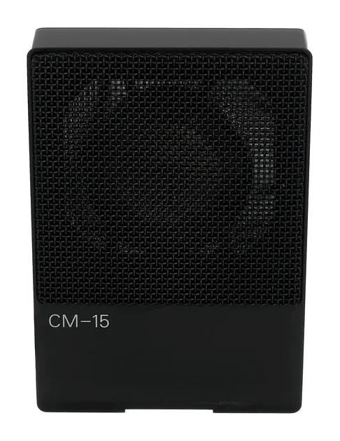 Teenage Engineering CM-15 Black, de XLR-aansluiting onderaan