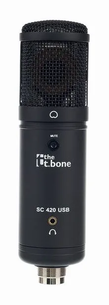 the t.bone SC 420 USB Podcast Bundle, de microfoonkorf van dichtbij