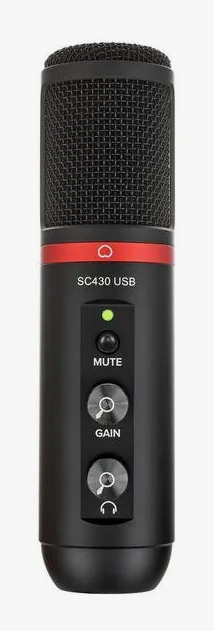 the t.bone SC 430 USB Desktop-Set, de XLR-aansluiting onderaan