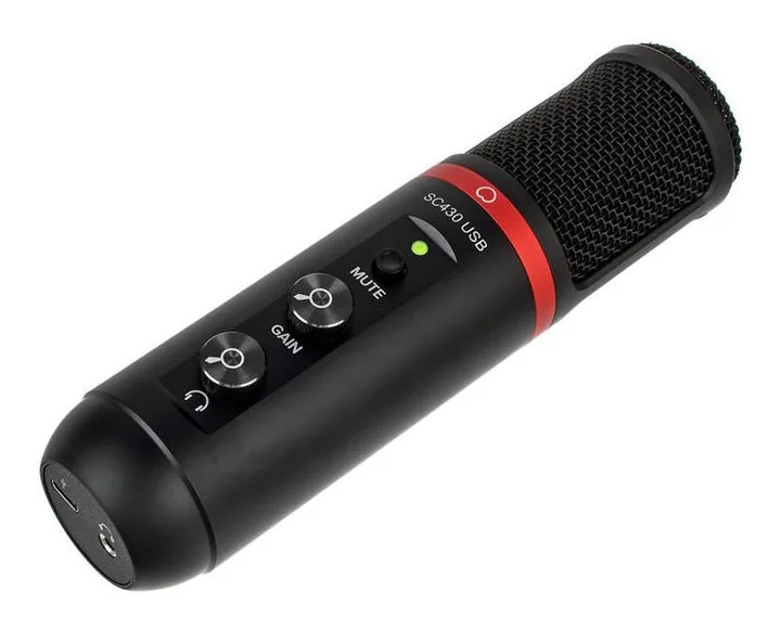 the t.bone SC 430 USB Desktop-Set, de behuizing van opzij
