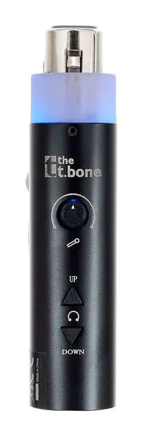 the t.bone MicPlug USB, het voorpaneel met de draaiknoppen