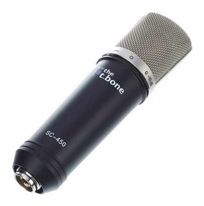 the t.bone SC 450 + Popkiller, de microfoonkorf van dichtbij