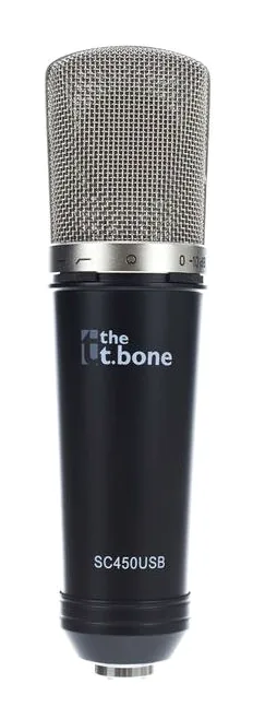 the t.bone SC 450 USB Podcast Bundle, het logo en de afwerking
