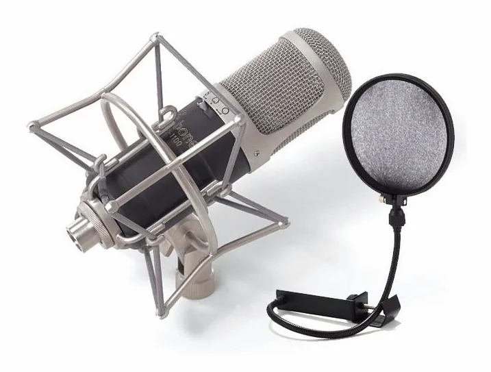 the t.bone SC 1100 + Popkiller, de microfoonkorf van dichtbij