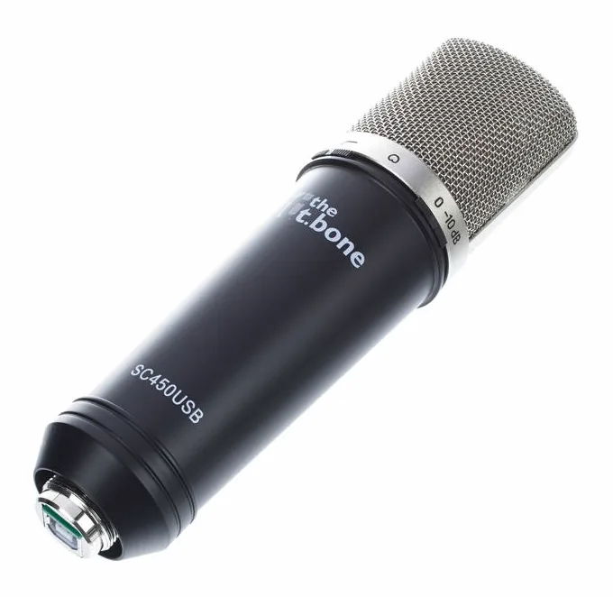 the t.bone SC 450 USB, de microfoonkorf van dichtbij