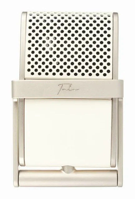 Tula Microphones Tula Mic Creme, het logo en de afwerking