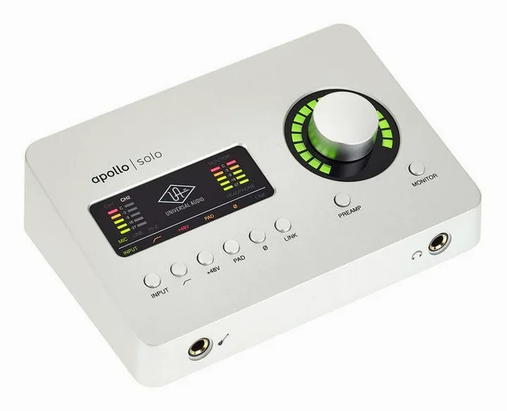 Universal Audio Apollo Solo TB3 Heritage Ed., de bovenkant van het apparaat