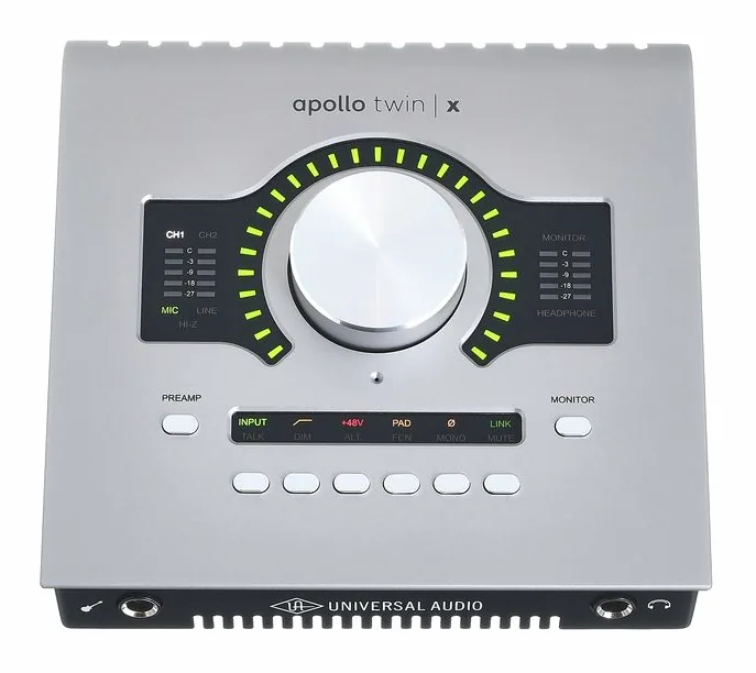 Universal Audio Apollo Twin X Duo Gen2 AC, de aansluitingen aan de achterkant