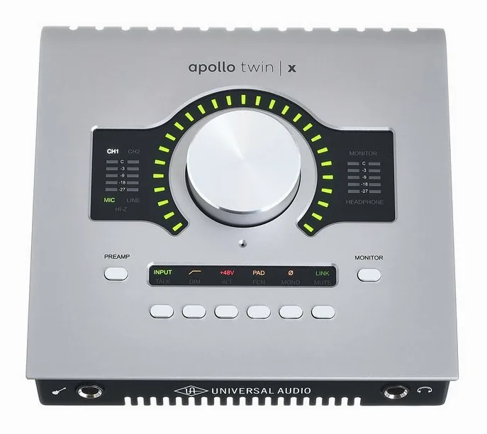 Universal Audio Apollo Twin X Quad Gen2 AC, de aansluitingen aan de achterkant