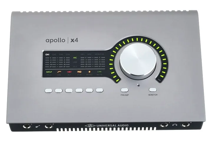 Universal Audio Apollo X4 Gen2 AC, de bovenkant van het apparaat