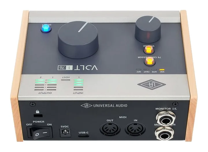 Universal Audio Volt 176 USB Recording Studio, de behuizing van opzij