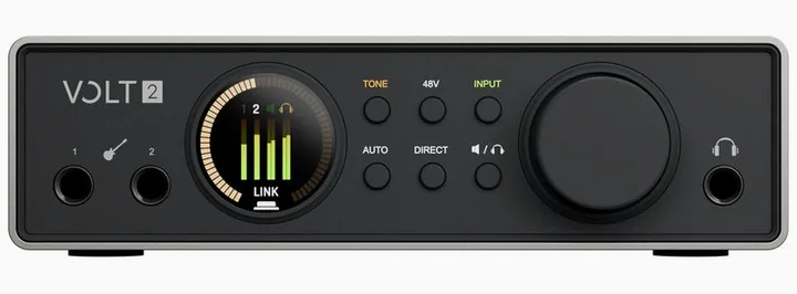 Universal Audio Volt 2 Gen2, de behuizing van opzij