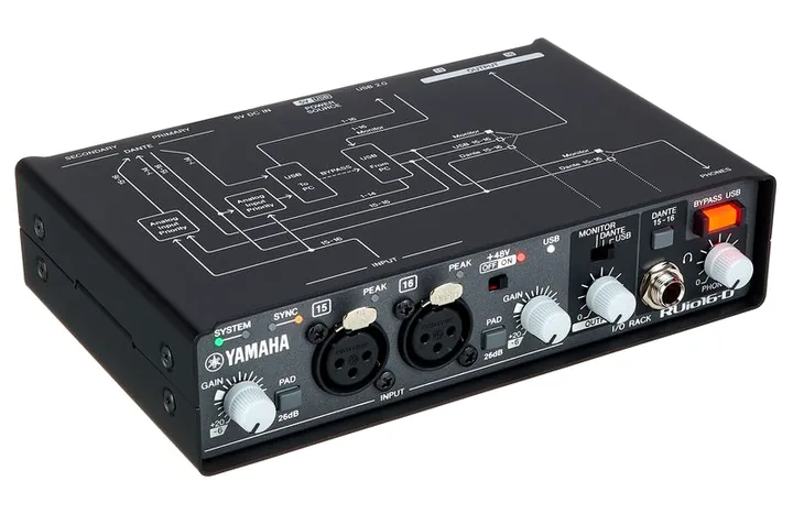 Yamaha RUio16-D, de bovenkant van het apparaat