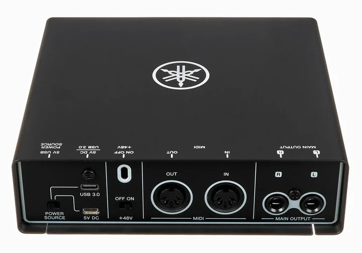 Yamaha URX22C, de ingangen aan de voorzijde