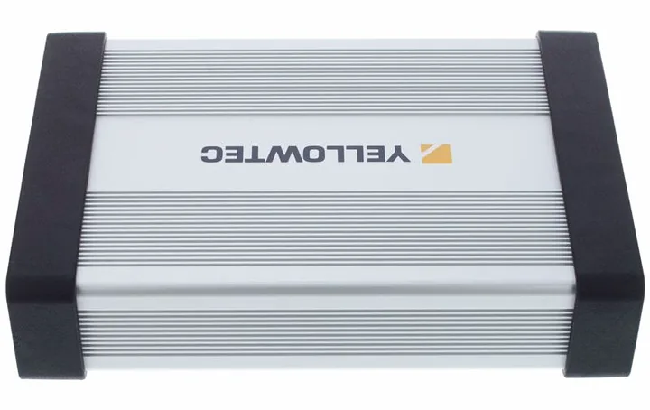 Yellowtec PUC2 Lite, het volumeknopje en de LED-meters