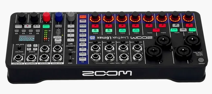 Zoom LiveTrak L6max, de behuizing van opzij
